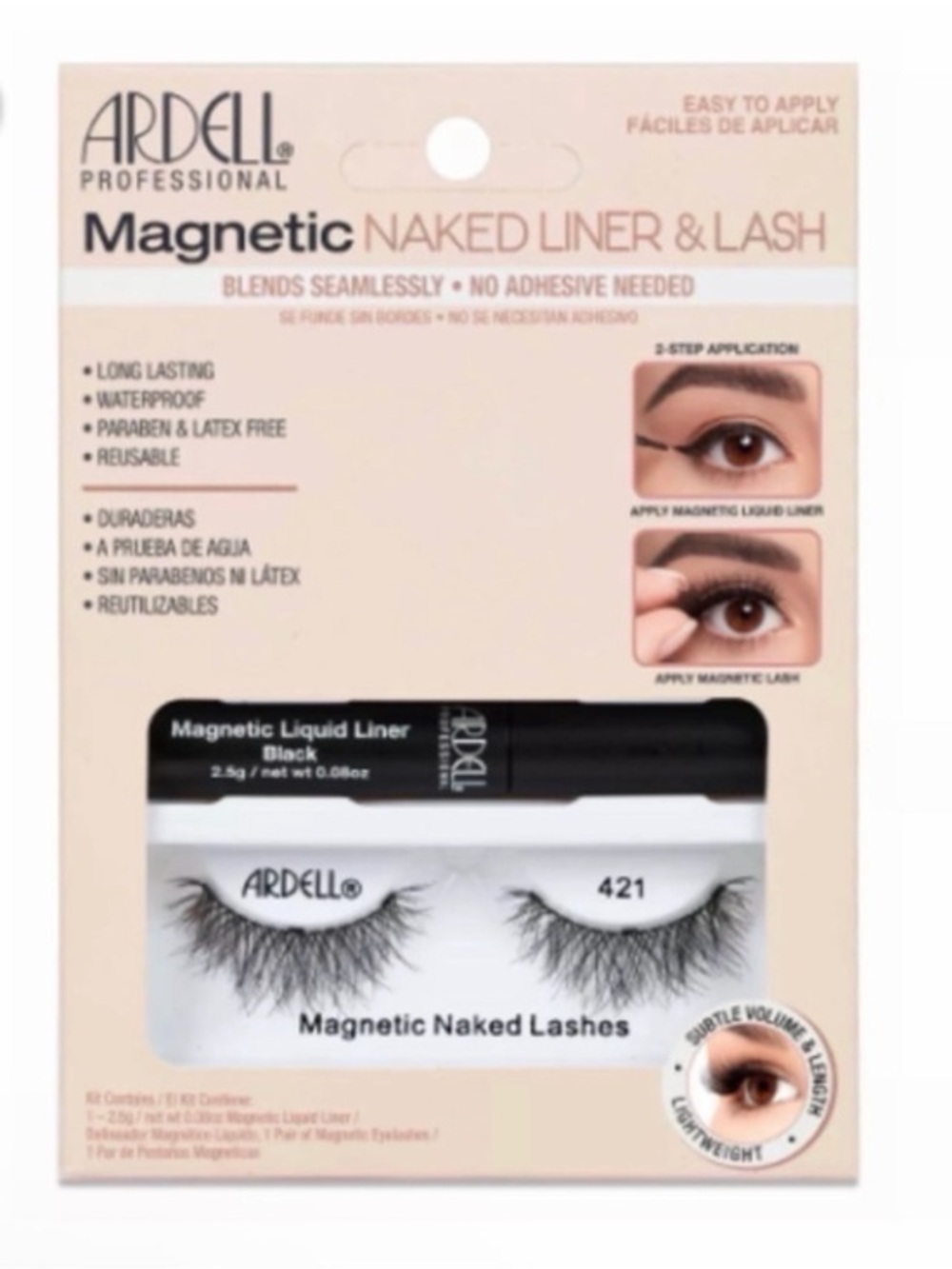Ardell Magnetic Naked Liner & Lash Set — Black Liner with Natural Black Lashes